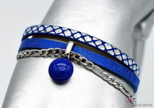 bracelet bleu métallique, collection chic #1523